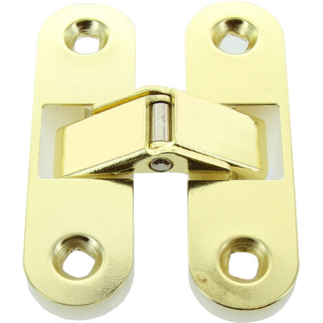 2 Pz Cerniera a Scomparsa universale per bussole e porte colore ottone A0111-40