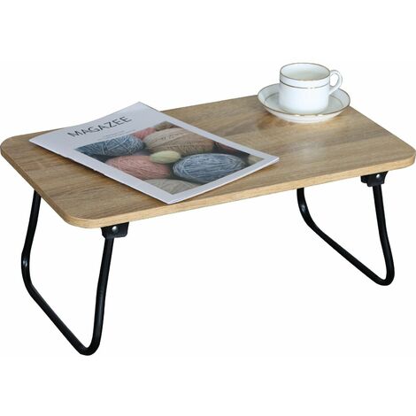 Vassoio Colazione Tavolino Richiudibile Pieghevole colore rovere da 53x33x23 cm.