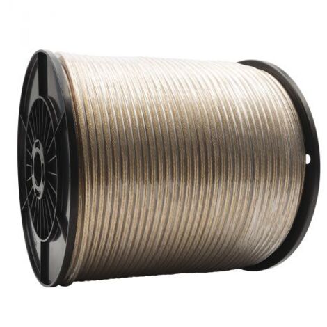 FILO STENDIBIANCHERIA TRASPARENTE OTTONATO 6MMX100M 100 MT