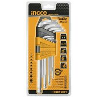 Ingco Set chiavi esagonali ball point 9pz HHK12091 - Centro Edile Srl