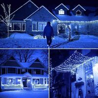 Luci Led per Albero di Natale colore Bianco Freddo 450 led da 15 Metri e 8 Funzi