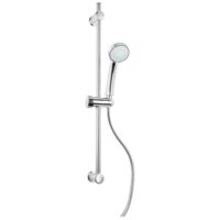 Asta Saliscendi per doccia a parete con doccetta e tubo flessibile kit cromato