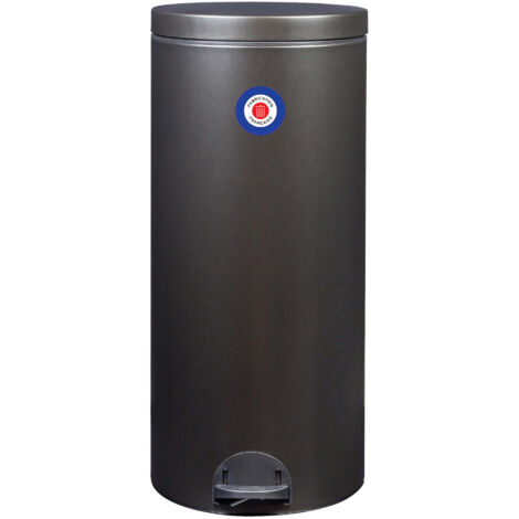 Rossignol – Poubelle de cuisine à pédale 30L – Corps en acier poudré anti-UV – Seau amovible avec anse en métal – Ouverture facile par pédale