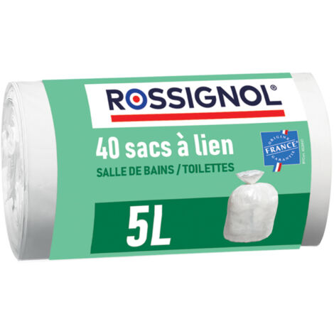 Lot de 40 sacs-poubelle 5L Fabriqué en France - BAGY ROSSIGNOL