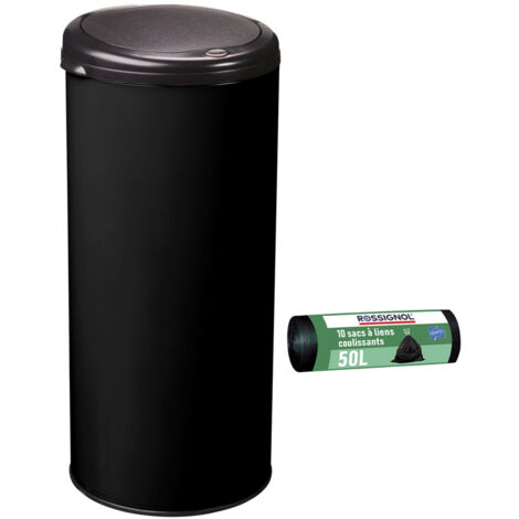 Poubelle de cuisine touch 45L et 10 sacs poubelle 50L - HANDTOUCH ROSSIGNOL (1/5)