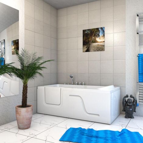 Whirlpool Seniorenwanne mit Tür S17-TH-WP-R 75x150cm