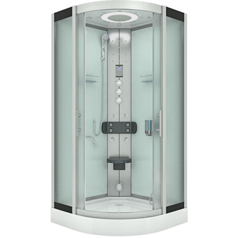Dampfdusche Duschkabine Sauna Dusche D58-00M3 80x80 cm ohne 2K Scheiben Versiegelung (1/5)