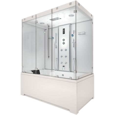 Kombination Badewanne Dusche K80-WS-EH-A-EA Duschtempel 100x180 cm OHNE Zusatzoption (1/5)