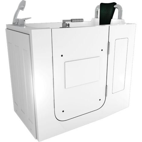 Sitzbadewanne Senioren Wanne Sitzwanne mit Tür S08-C-R 110x68cm (1/5)