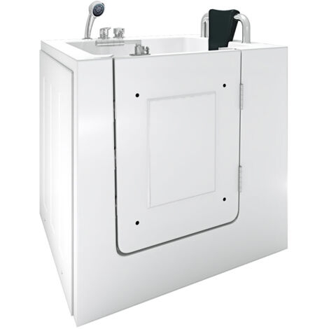 Senioren Sitzbadewanne Sitzwanne Badewanne mit Tür S02-C-R 100x78 cm (1/5)