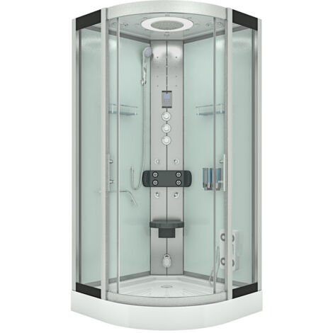 Komplettdusche Duschkabine Fertigdusche Dusche D58-00T1-EC 80x80 cm mit 2K Scheiben Versiegelung (1/5)