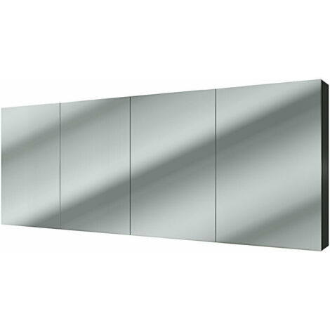 AcquaVapore Spiegelschrank Badspiegel Badezimmer Spiegel City 200cm schwarz NEIN ohne LED-Beleuchtung