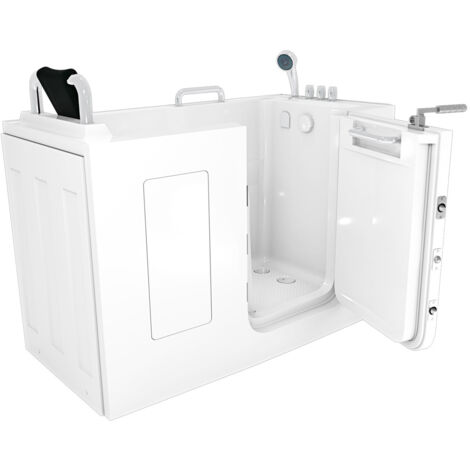 Sitzbadewanne Senioren Wanne Sitzwanne mit Tür S07-TH-C-R 140x76cm (1/5)