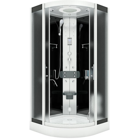 Komplettdusche Duschkabine Fertigdusche Dusche D58-23M0-EC 100x100 cm mit 2K Scheiben Versiegelung (1/5)