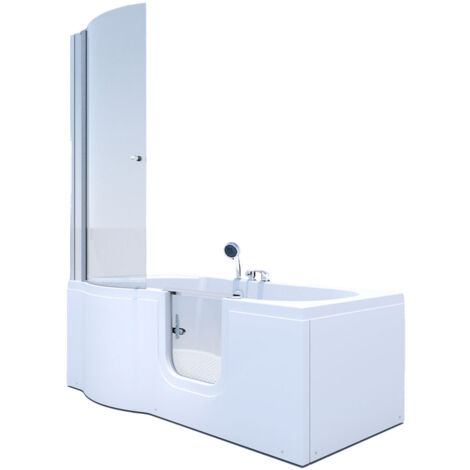 Seniorendusche und Badewanne mit Tür S12D-R-EC Dusche 85x170cm