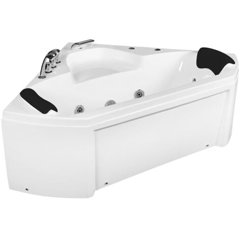 Whirlpool Pool Badewanne Eckwanne Wanne W02 135x135cm mit Farblichtherapie