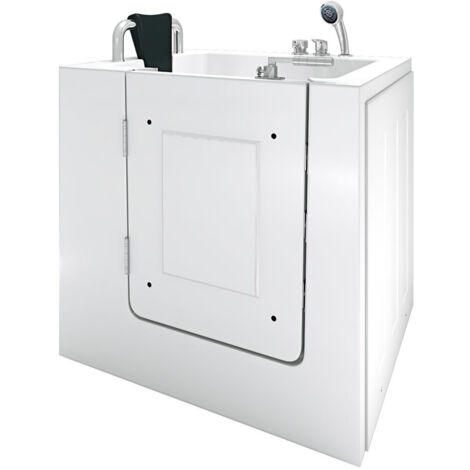 Senioren Sitzbadewanne Sitzwanne Badewanne mit Tür S02-B-L 100x78 cm (1/5)