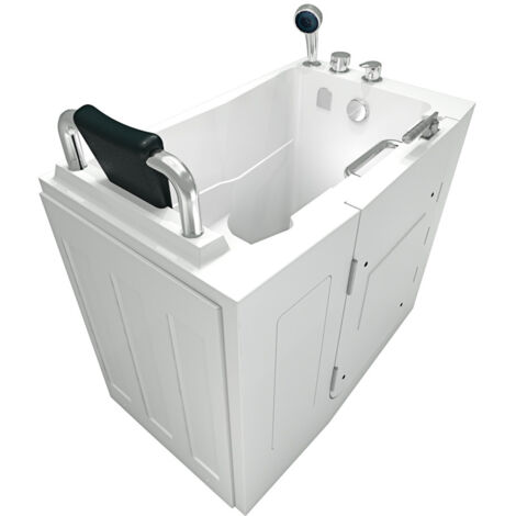 Sitzbadewanne Senioren Wanne Sitzwanne mit Tür S08-C-L 110x68cm