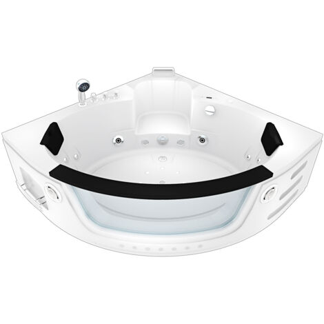 Whirlpool Pool Badewanne Eckwanne Wanne W05H-TH-SC 140x140cm aktive Schlauch-Reinigung