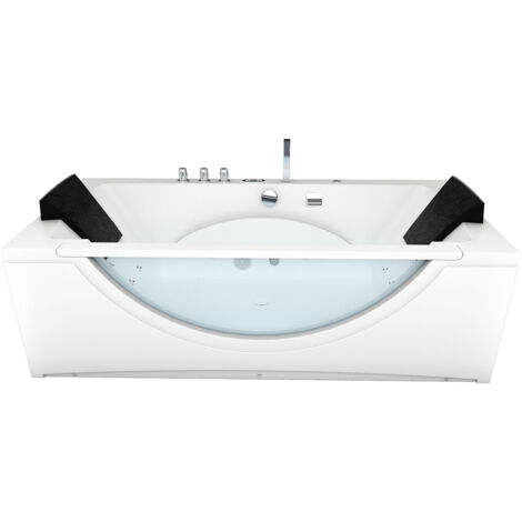 Whirlpool Pool Badewanne Wanne W81R-B 180x90cm mit Radio und Farblicht