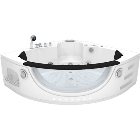 Whirlpool Pool Badewanne Eckwanne Wanne W06H-SC 152x152cm aktive Schlauch-Reinigung