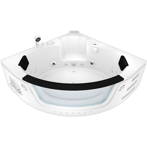 Whirlpool Pool Badewanne Eckwanne Wanne W05H-SC 140x140cm aktive Schlauch-Reinigung
