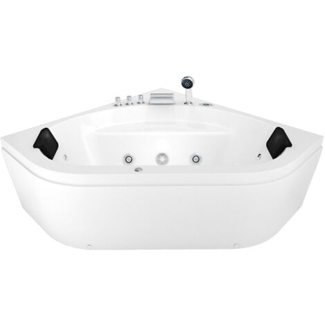 Whirlpool Pool Badewanne Eckwanne Wanne W20R 140x140cm mit Radio und Farblicht