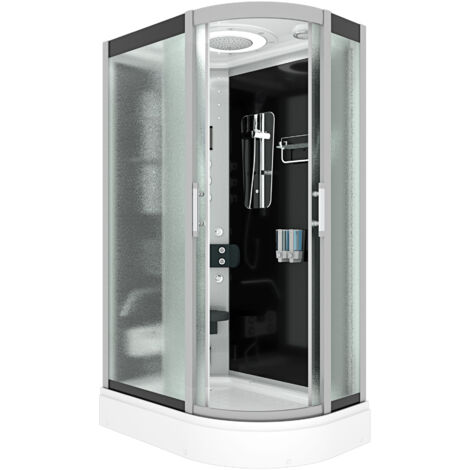 Duschkabine Komplettdusche Fertigdusche Dusche D60-73M1R-EC 80x120 cm mit 2K Scheiben Versiegelung (1/5)