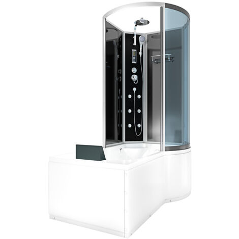 Kombination Badewanne Dusche K50-L31-EC Duschtempel 170x100 cm