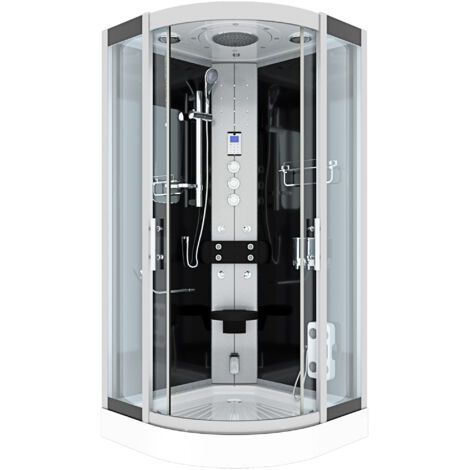 Duschkabine Komplettdusche Fertigdusche Dusche D46-13T1-EC 90x90 cm mit 2K Scheiben Versiegelung (1/5)