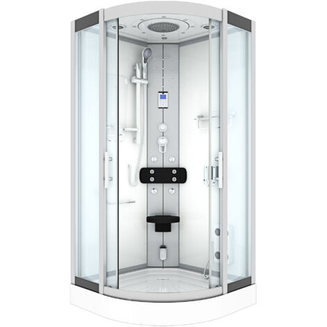 Dampfdusche Duschtempel Sauna Dusche Duschkabine D46-00T2 80x80 cm ohne 2K Scheiben Versiegelung (1/5)