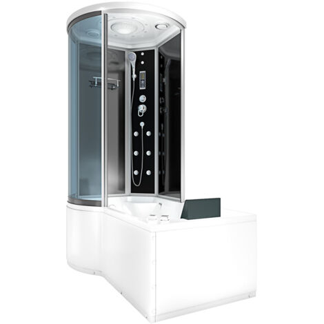 Whirlpool Wanne Duschtempel Dusche Duschkabine K55-R31-WP-EC 100x170 cm mit 2K Scheiben Versiegelung
