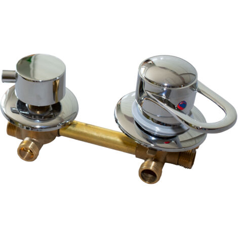 Ersatz-Armatur Einhebelmischer 3 fach Umschalter Dusche D38-DF 12cm