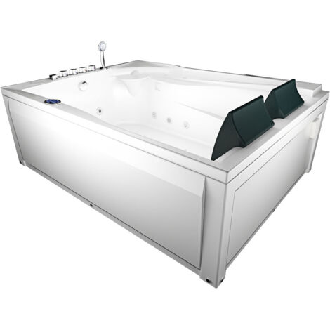 Whirlpool Pool Badewanne Eckwanne Wanne W12HZ-TH-A-SC 135x180cm Ringzirkulation, aktive Schlauch-Reinigung