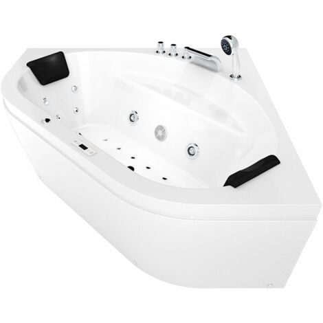 Whirlpool Pool Badewanne Eckwanne Wanne W20H-TH-SC 140x140cm aktive Schlauch-Reinigung