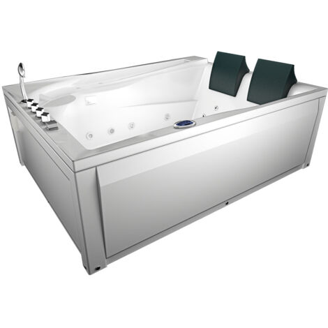 Whirlpool Pool Badewanne Eckwanne Wanne W12HZ-TH-C-SC 180x135cm Ringzirkulation, aktive Schlauch-Reinigung