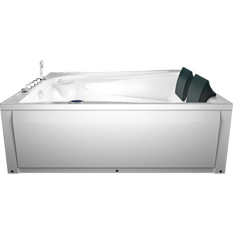 Whirlpool Pool Badewanne Eckwanne Wanne W12H-TH-B-SC 180x135cm aktive Schlauch-Reinigung