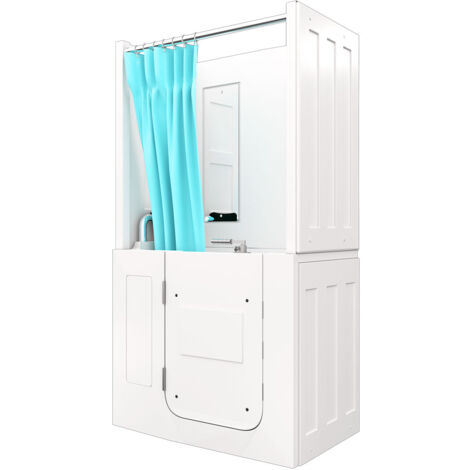 Seniorendusche und Sitzwanne Kombination Wanne mit Tür S08D-TH-A-L 68x110x205cm (1/5)