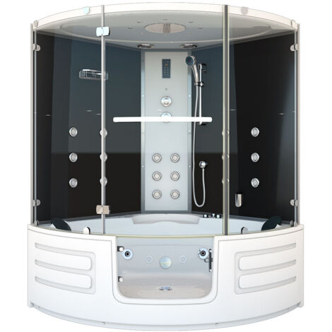 Dampfdusche Whirlpool Dusche Duschkabine K70-SW-EH-SC 150x150cm aktive Schlauch-Reinigung