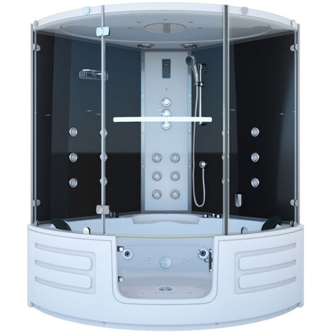 Dampfdusche Whirlpool Dusche Duschkabine K70-SW-TH-EC 150x150cm 2K Scheiben Versiegelung