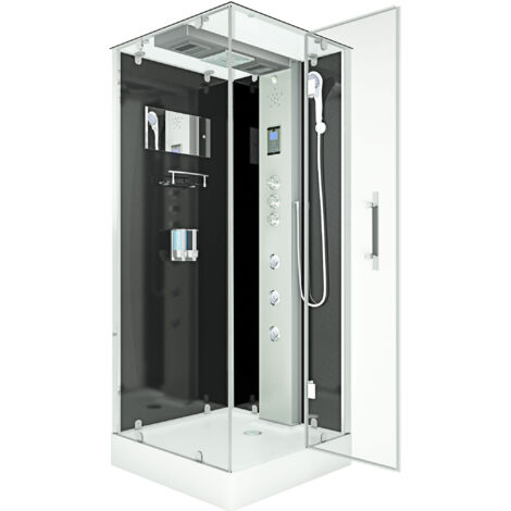 Dampfdusche Duschtempel Sauna Dusche Duschkabine D38-03R3 80x80 cm ohne 2K Scheiben Versiegelung (1/5)