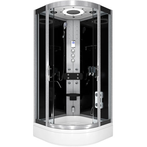 Komplettdusche Duschkabine Fertigdusche Dusche D58-53T1-EC 90x90 cm mit 2K Scheiben Versiegelung (1/5)