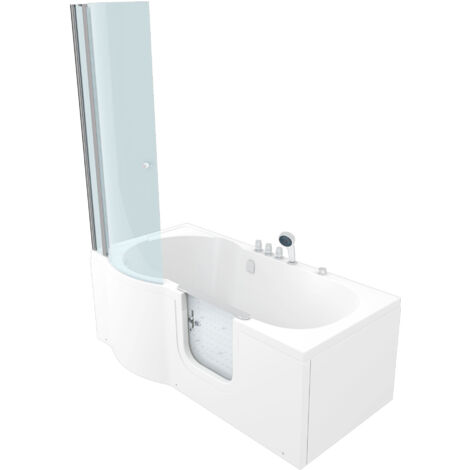 Seniorendusche und Wanne mit Whirlpool S12D-TH-AIR-R-EC Dusche 85x170cm