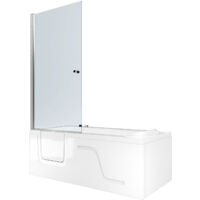 Seniorendusche Kombi Duschkabine Whirlpool Seniorenwanne mit Tür S17D-WP-R 75x150x194 cm OHNE 2K Scheiben Versiegelung