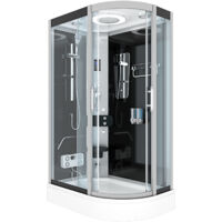 Dampfdusche Sauna Dusche Duschkabine D60-73T3R-EC 80x120 cm mit 2K Scheiben Versiegelung