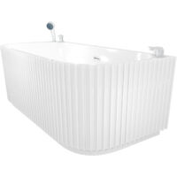 freistehende Badewanne Wanne Acryl F07 170x80cm Armatur wählbar Komfort-Armatur