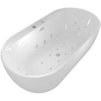 freistehende Badewanne Wanne F29 180x90cm Whirlpool Luft & Wasser