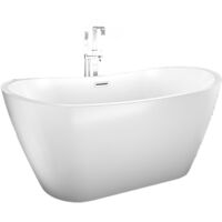 AcquaVapore freistehende Badewanne Wanne Acryl F03 180x89cm mit Armatur AF05