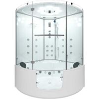 Dampfdusche Whirlpool Dusche Duschkabine K60-WS-TH-SC 140x140cm aktive Schlauch-Reinigung