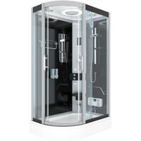 Duschkabine Komplettdusche Fertigdusche Dusche D60-73T0L-EC 120x80 cm mit 2K Scheiben Versiegelung